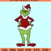 Grinch standing SVG, Grinch Santa hat SVG, Funny Grinch SVG, Grinch SVG