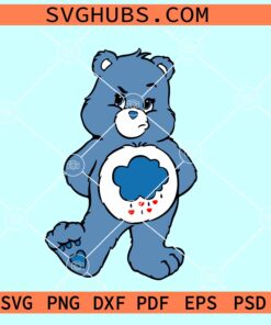 Grumpy care bear SVG, Blue grumpy bear SVG, Brumpy bear SVG, Care bear SVG