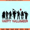 Happy Halloween characters SVG, Halloween characters SVG, horror movie characters SVG