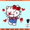 Hello Kitty Chucky face SVG, Kitty Chucky SVG, Horror Kitty SVG, Kitty Halloween SVG
