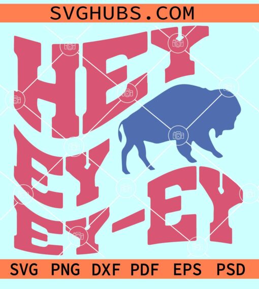 Hey Ey Buffalo Football SVG, Buffalo Smiley SVG, Buffalo Bills SVG