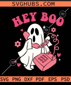 Hey boo ghost SVG, Ghost Svg, Ghost Halloween Svg, Boo Svg, Hey Boo Funny Halloween SVG