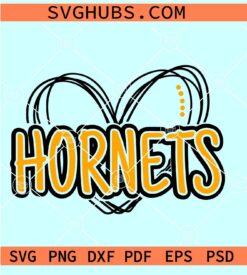 Hornets Heart SVG, Hornets SVG, Alabama State Hornets Football SVG, Hornets Football Team SVG