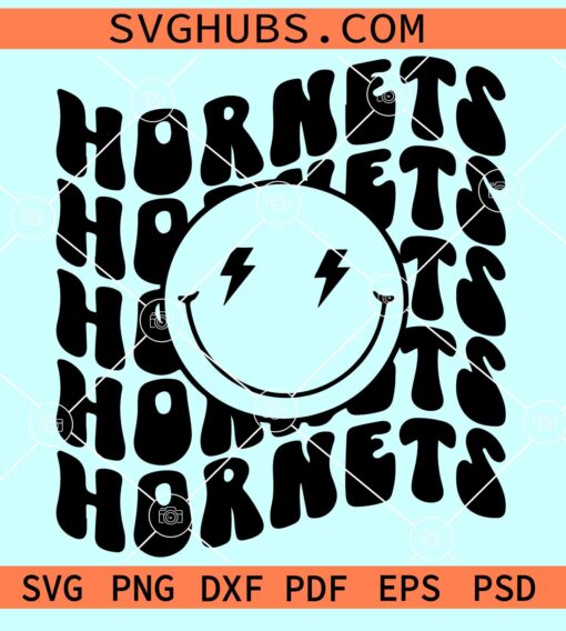 Hornets smiley face SVG, Hornets Smiley SVG, Sacramento State Hornets SVG