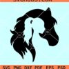 Horse with a girl SVG, Horse and Girl Svg, Woman Horse Svg, Girl Horse Svg