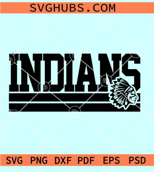 Indians SVG, Cleveland Indians Football SVG, Indians Football Team SVG