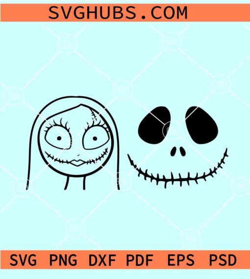 Jack and Sally svg, Jack and Sally svg, Nightmare before Christmas SVG, Halloween shirt SVG