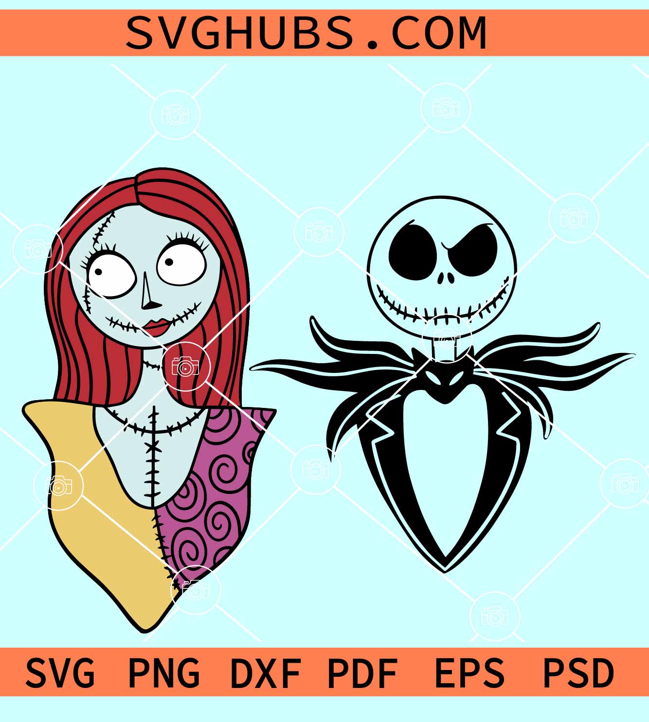 Jack and Sally SVG, Jack Skellington and Sally SVG, Nightmare Before ...