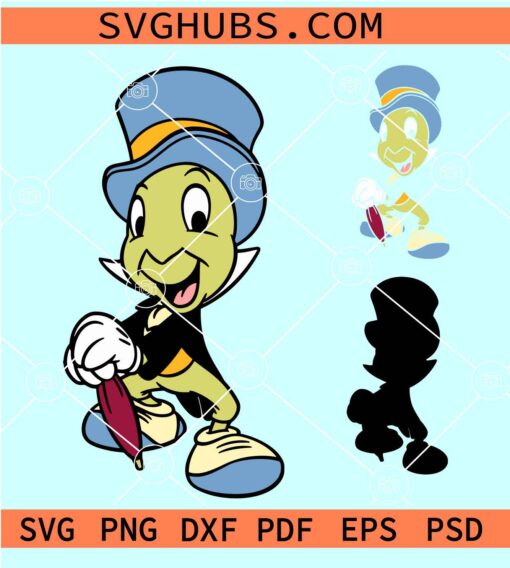 Jiminy Cricket Pinocchio SVG, Disneyland SVG, Pinocchio svg, jiminy cricket  SVG