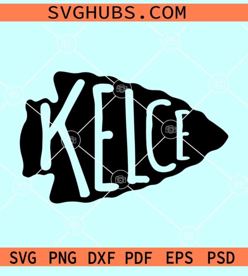 Kelce Arrowhead SVG, Kelce Arrowhead Outline SVG, Travis Kelce SVG