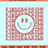 Kindergarten Smiling Face SVG, Kindergarten SVG, Hello Kindergarten Svg