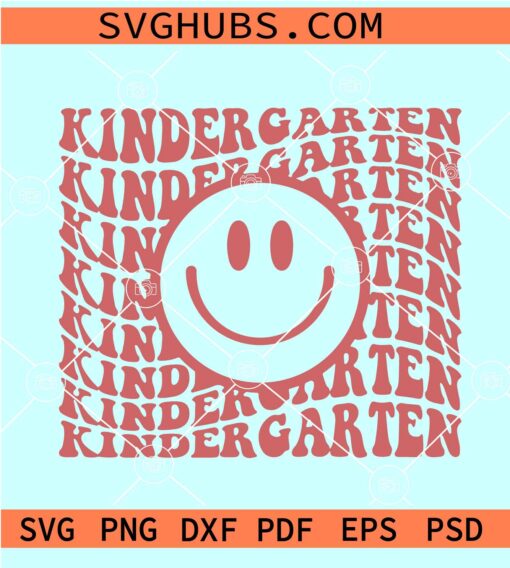 Kindergarten Smiling Face SVG, Kindergarten SVG, Hello Kindergarten Svg