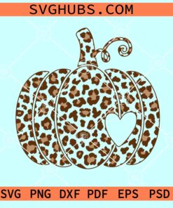 Leopard Pumpkin SVG, Fall Leopard Print Pumpkin SVG, Fall SVG, Thanksgiving Pumpkin Svg