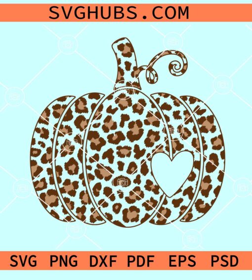 Leopard Pumpkin SVG, Fall Leopard Print Pumpkin SVG, Fall SVG, Thanksgiving Pumpkin Svg