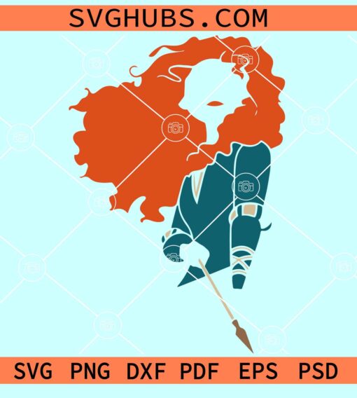 Merida SVG SVG, Princess Svg, Merida Disneyland Svg, Disneyland Character SVG