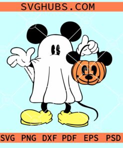 Mickey Mouse ghost SVG, Mickey Halloween pumpkin SVG, Mickey Halloween ghost SVG