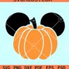 Mickey Pumpkin head SVG, Pumpkin mickey ears SVG, Disney Halloween Svg