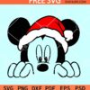 Mickey Santa hat SVG free, Mickey Christmas SVG free, Santa Mickey SVG free, Disney Christmas SVG free