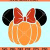 Minnie Mouse Pumpkin Head SVG, Minnie Pumpkin SVG, Disney Halloween SVG