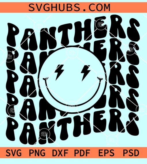 Panthers smiley face SVG, Panthers Smiley SVG, Carolina Panthers SVG