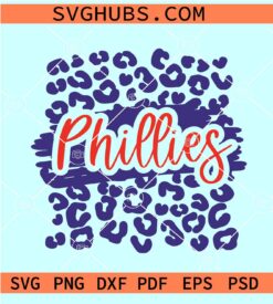 Phillies Leopard print SVG, Phillies Leopard SVG, Phillies Cheetah Baseball SVG