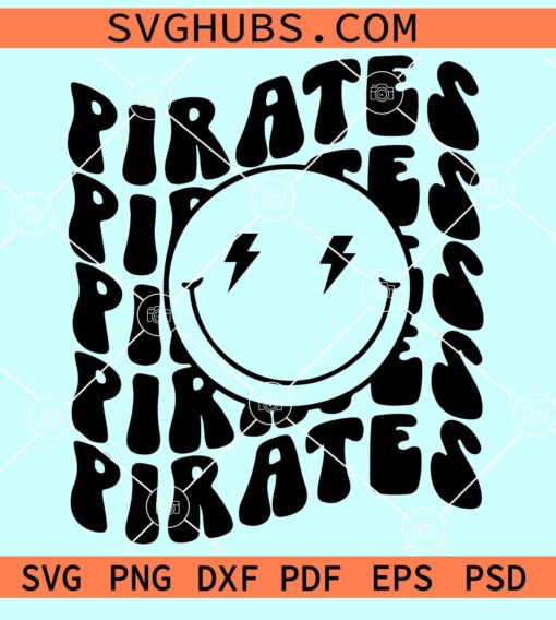 Pirates smiley face SVG, Pirates Smiley SVG, Pittsburgh Pirates SVG