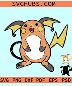 Raichu SVG layered, Raichu SVG files, Pokemon SVG, Pokemon Pikachu SVG