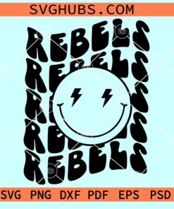 Rebels smiley face SVG, Rebels Smiley SVG, University of Nevada, Las Vegas Rebels SVG