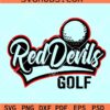 Red Devils golf SVG, Golf svg, Red Devil Golf Clipart SVG, Devil Golf Ball Svg