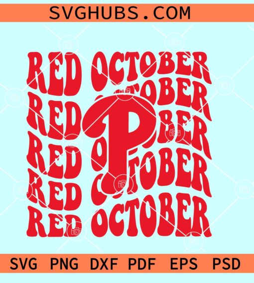 Red October SVG, Philadelphia Baseball SVG, Red October Philly SVG, Philadelphia Baseball  SVG