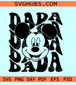 Retro dada Mickey Mouse SVG, Dad Mickey Mouse Svg, Mickey Dad Svg, Mickey Party Svg