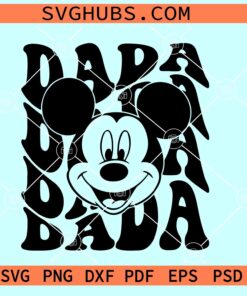 Retro dada Mickey Mouse SVG, Dad Mickey Mouse Svg, Mickey Dad Svg, Mickey Party Svg