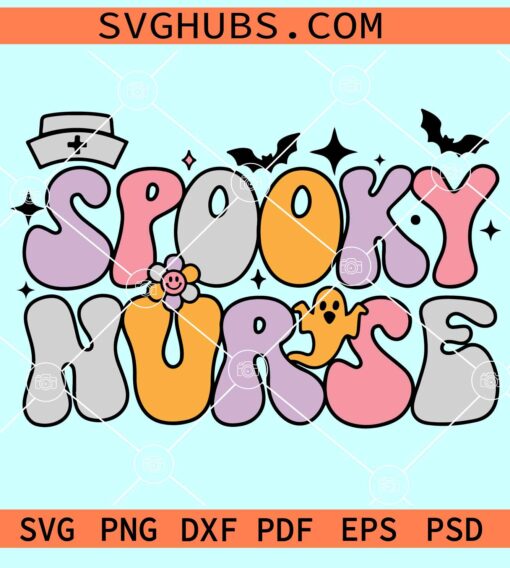 Retro spooky nurse SVG, Spooky Nurse SVG, Halloween Nurse SVG