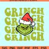 Retro wavy Grinch face SVG, Funny Grinch Face SVG, Christmas Grinch Face SVG