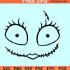 Sally face SVG free, Jack and Sally SVG free, Nightmare before Christmas SVG free