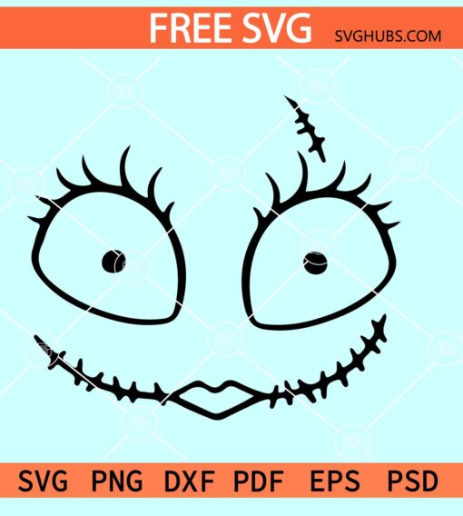 Sally face SVG free, Jack and Sally SVG free, Nightmare before Christmas SVG free