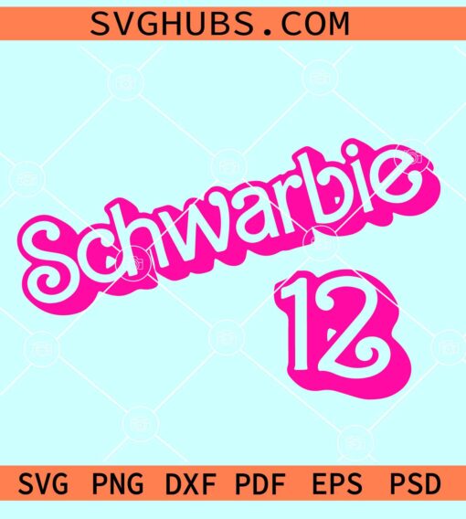 Schwarbie Barbie 12 SVG, Schwarbie 12 SVG, Kyle Schwarber SVG, Philadelphia Phillies MLB SVG