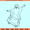 Skating ghost SVG, Ghost On Skateboard Svg, Skateboarding Ghost Svg