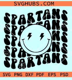 Spartans smiley face SVG, Spartans Smiley SVG, Michigan State Spartans SVG