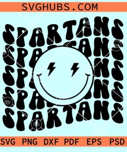 Spartans smiley face SVG, Spartans Smiley SVG, Michigan State Spartans SVG
