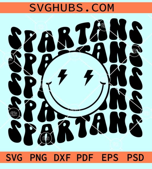 Spartans smiley face SVG, Spartans Smiley SVG, Michigan State Spartans SVG