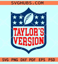 Taylor's Version football SVG, Travis and Taylor SVG, Swifty Football SVG