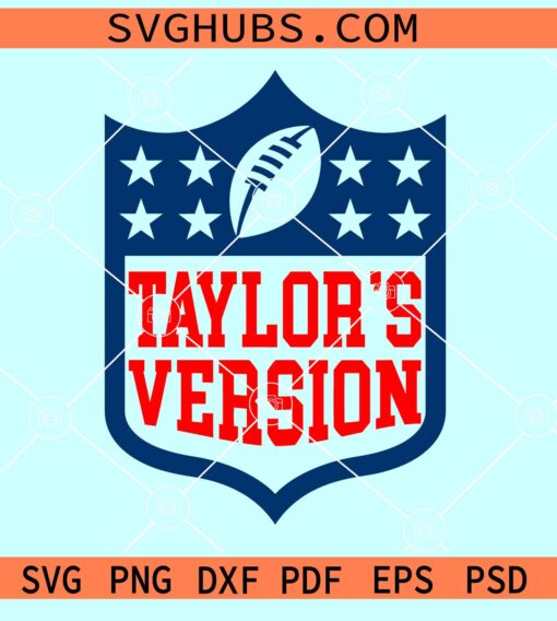 Taylor's Version football SVG, Travis and Taylor SVG, Swifty Football SVG