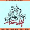 Teen Wolf retro SVG, Retro Teen Wolf Movie SVG, Eighties Werewolf Line Art Logo SVG