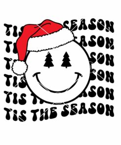 Tis the season smiley face SVG