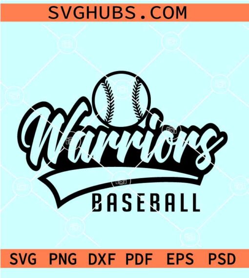 Warrior Baseball SVG, Warrior Baseball Team SVG, Houston Warriors Baseball SVG