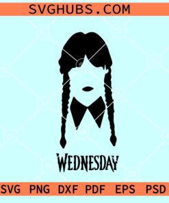 Wednesday Addams svg, Addams Family SVG, Morticia Addams SVG, Wednesday Addams hair SVG