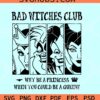 Why be a princess when you could be a queen SVG, Bad witches club SVG