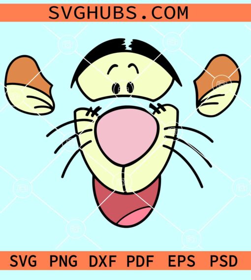 Winnie The Pooh Tigger Face SVG, Disney Pooh SVG, Winnie the Pooh SVG