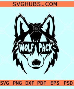Wolf pack SVG, Wolf with Glasses SVG, Wolf SVG, Mountain Wolf Svg, Wolf Pack PNG
